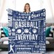 thumbnail image 1 of LHSHID Basketball Baseball Blanket Flannel Soft and Comfortable Anti static Bed Sofa Blanket 50x60in, 1 of 6