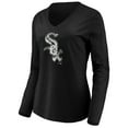 thumbnail image 2 of Women's Black Chicago White Sox Core Distressed Team Long Sleeve T-Shirt, 2 of 3