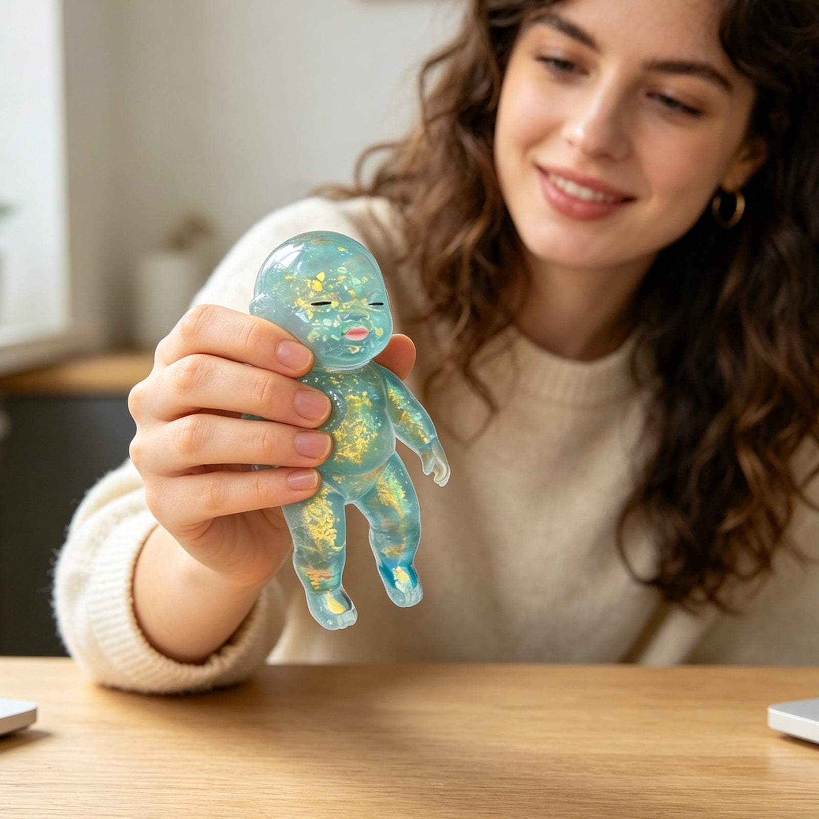 Sugar Squishy Baby - Soft Babies Sugar Swaps Toy - Mega Sensory Fidget Doll for Stress Relief & Tactile Play - Cute Squeeze Companion 2026 (2.75 Inch Green)