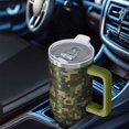 thumbnail image 6 of 40oz Tumbler with Handle and Straw, Vacuum Insulated Stainless Steel Travel Mug, Fits Car Cup Holder, Camo Print, 6 of 6