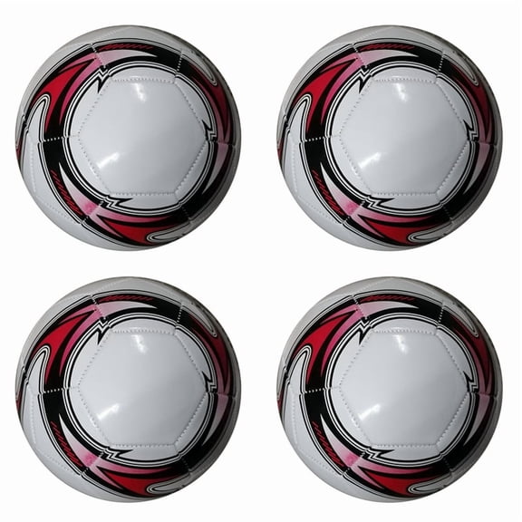 4 x soccer ball-White