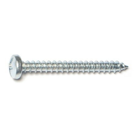 

#10 x 1-3/4 Zinc Plated Steel Combo Pan Head Sheet Metal Screws SMSPS-415