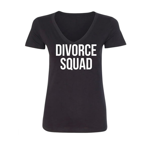 DIVORCE SQUAD Womens V-Neck T-Shirt
