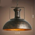 thumbnail image 5 of Loft Pendant Lamp, Industrial Pendant Lighting with Rustic Bowl Shape Barn Dome Lampshade, Ceiling Mount Lamp for Kitchen Dining Room Decor, 5 of 5
