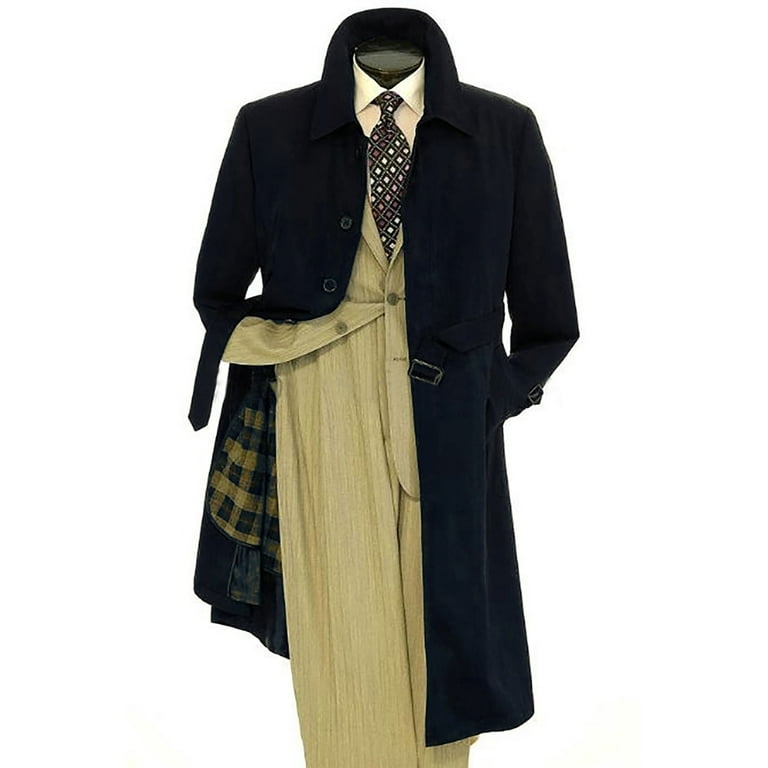 All Weather Mens Dress Coat Belted Rain Coat Long Full Maxi Length Trench Coat Black Long Style Walmart