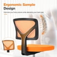 thumbnail image 4 of Silla de oficina pequeña ergonómica de malla naranja Sweetcrispy, 4 of 7
