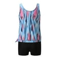 thumbnail image 3 of Haut Tankini Rayé pour Femmes avec Shorty Ensemble de Contrôle du Ventre S-TTG, 3 of 8