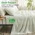 thumbnail image 4 of Gogreen 4PC Deep Pocket Full Sheet Set Fit 14", Breathable Microfiber Soft Full Size Sheet Set, Hotel Style Bed Sheet Set, Gift for Women, Men - Flower Sketch, 4 of 23