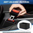 thumbnail image 4 of RIONIMA 2 Pcs Seat Belt Buckle Holder,Silicone Seatbelt Buckle Booster to Makes Receptacle Stand Upright for Easy Access (Black), 4 of 7