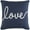 Navy Blue, variant on Artistic Weavers Glyph Romantic Love 18" x 18" Pillow (with Down Fill)