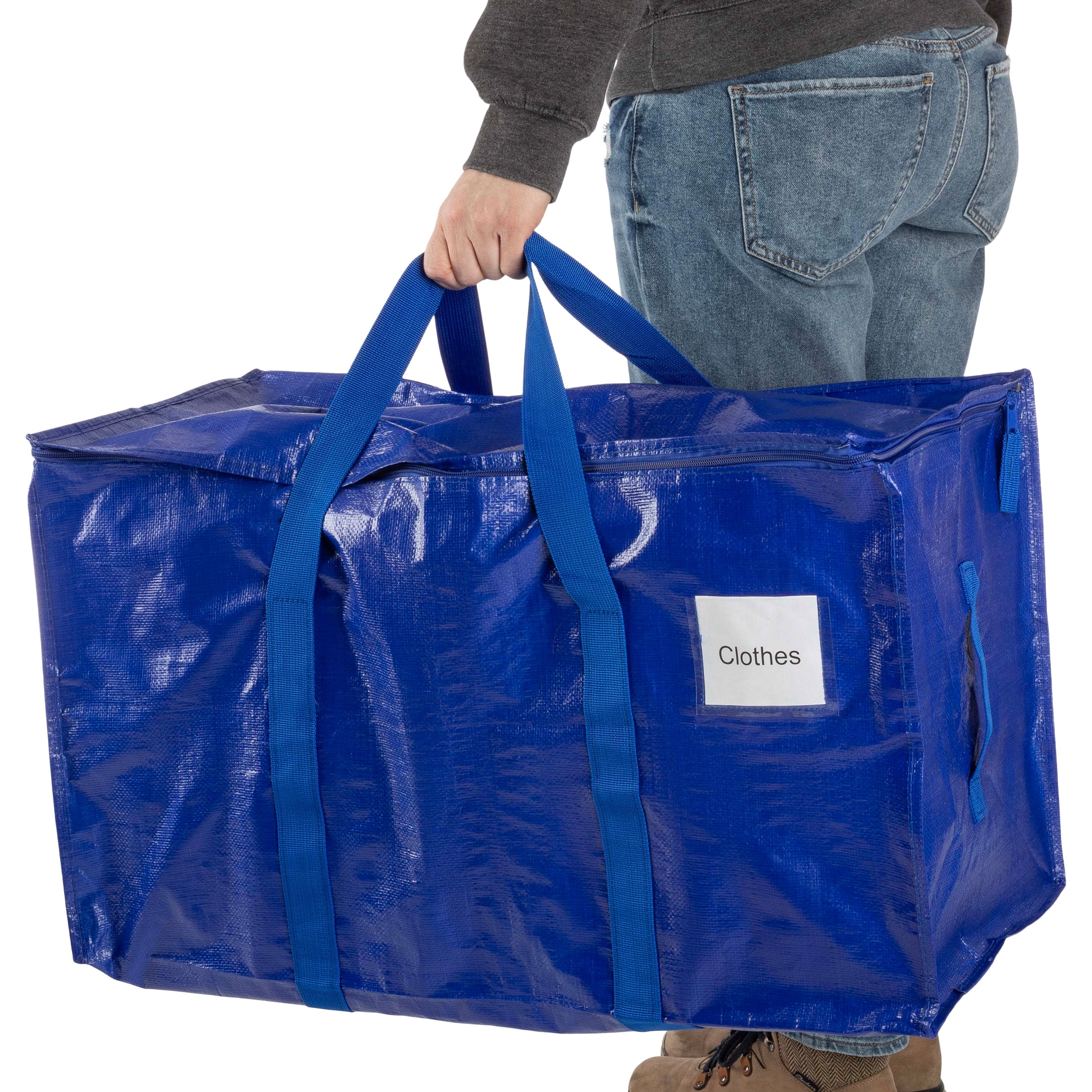 Home-Complete 10-Pack 26.79-inch Moving Bags with Dual Zippers and Durable Handles