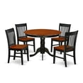thumbnail image 2 of East West Furniture Dining Room Set Black & Cherry, HLNO5-BCH-W, 2 of 4