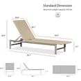 thumbnail image 3 of PURPLE LEAF Outdoor Chaise Lounge Set of 2, Patio Wicker Poolside Chairs with Adjustable Backrest, Aluminum Sun Loungers for Garden, Backyard, Poolside，Beige, 3 of 6