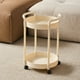 thumbnail image 4 of Side Table Storage Shelf Coffee Table Bedside Table Storage Cart Mobile Storage Rack For Bedroom Living Room Study Desk Assembly Required, 4 of 5
