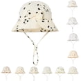 thumbnail image 2 of Ticikt Adjustable Wide Brim Sun Hat for Babies and Toddlers Outdoor Summer Beach Fisherman Style Soft UPF 50+,Color:Yellow, 2 of 3
