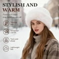 thumbnail image 4 of Women's Winter Faux Fur Bucket Hat, 2026 New Fluffy Furry Warm Hats, Warm Woolen Hats, Fur Hat for Women, 4 of 8