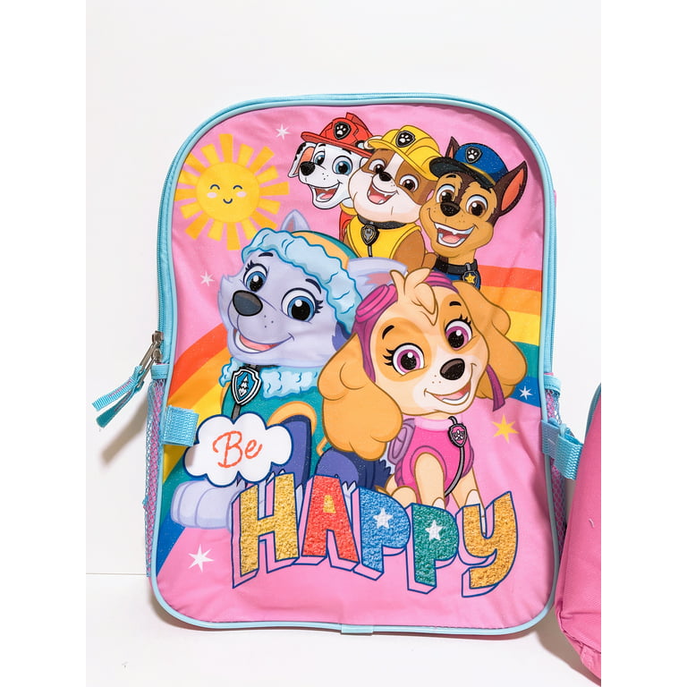Accessory Innovations Paw Patrol Girls Be Happy 16 inch Backpack with Insulated Lunch Box Set, Girl's, Size: 16 Full Size