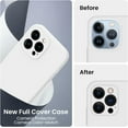 thumbnail image 3 of for iPhone 13 Pro Max Case, Silicone Upgraded [Camera Protection] Phone Case with [2 Screen Protectors], Soft Anti-Scratch Microfiber Lining Inside, 6.7 inch, White, 3 of 11