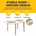 thumbnail image 4 of Easter Cute Rabbits Table Cloths for 5 Foot Rectangle Tables, Colorful Eggs Pink Blue Flowers Pink Pot Patio Waterproof Elastic Fitted Tablecloths, Washable Rectangular Table Cover for Camping, 4 of 8