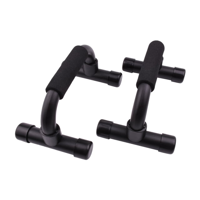 Rejilla para flexiones de metal con agarre de espuma antideslizante de primera calidad, ideal para fitness, cardio, gimnasio, color negro