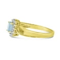 thumbnail image 4 of 14k Yellow Gold Oval Aquamarine And Diamond Ring, 4 of 6