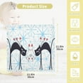 thumbnail image 2 of Dreamtimes Christmas Cats and Snow Flakes Baby Muslin Washcloths Face Towel, 3 PCS Cartoon Burp Cloths Cotton Wipes Infant Wash Cloth for Newborn Boys Girls 12x12 inches, 2 of 7