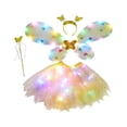 thumbnail image 3 of Conjunto disfraz de hada Salvador para niñas Ala de vestuario amarillo 4 uds, 3 of 10