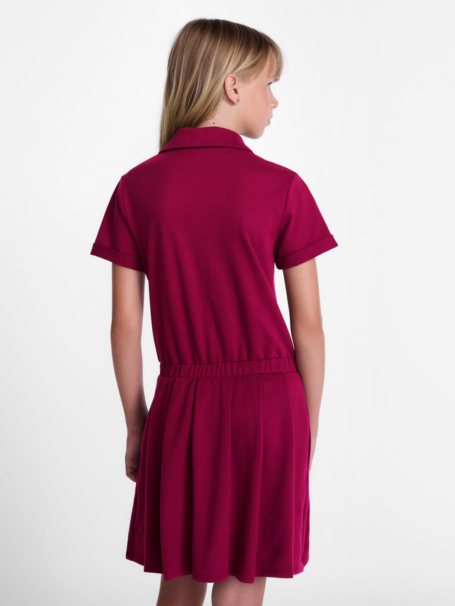 Weekend Academy Girls French Terry Pleated Polo Dress, Sizes 4-18