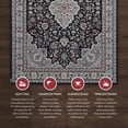 thumbnail image 6 of Linon Emerald Black & Cream 5x7 Area Rug, 6 of 8