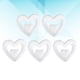 thumbnail image 2 of 5pcs del corazón del doble de la espuma en forma de bola decoraciones colgantes para la ceremonia de compromiso de la boda Día de la Madre (blanco), 2 of 4