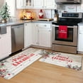 Christmas Kitchen Carpet (2 Pieces) Merry Christmas Kitchen Carpet
