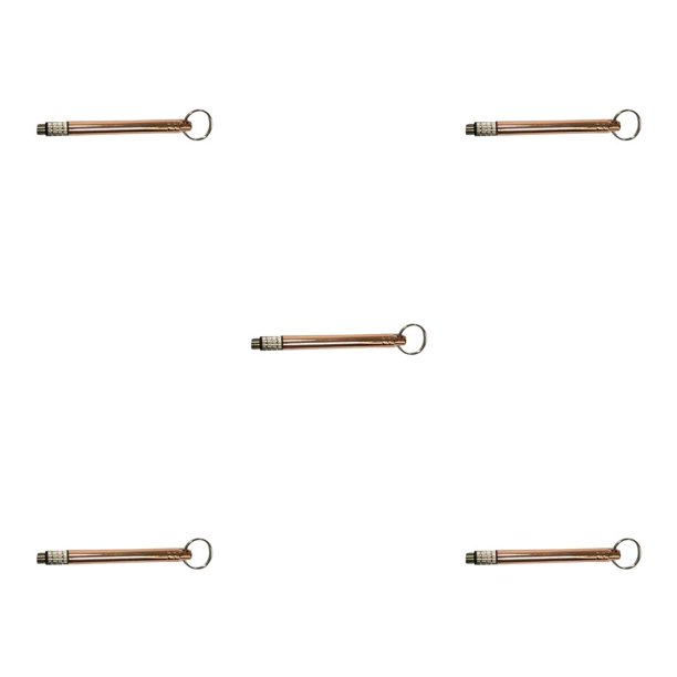 Cateissary Palillo de Aleación Fruta Tenedor Palillo de portátil Accesorio de limpieza de para acampar al aire libre, oro rosa 5piezas