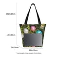 thumbnail image 3 of Fotbe colorful Easter eggs Bolsa de Playa con Estampado, Bolsa de Hombro, Bolsa de Mano Espaciosa, Bolsa de Viaje Ligera, Bolsa de Compras Versátil, 3 of 6