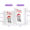 thumbnail image 4 of Merry Christmas American Shorthair Santa Hat Xmas Tree Winter Holiday Mug Cat Lover Kitten Owner Gifts Coffee Tea Cup - 01013, 4 of 4