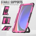 thumbnail image 5 of Case for Samsung Galaxy Tab S10 Ultra 2024/ S9 Ultra/ S8 Ultra 14.6 inch, 360 Rotating Stand Handle Pencil Holder Shoulder Strap Heavy Duty Shockproof Cover, Rose PC, 5 of 7