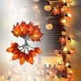 thumbnail image 4 of Solar Pumpkin Maple Leaf String Lights Outdoor, Fall Garland with Lights Waterproof Pumpkin Lights for Thanksgiving Halloween Autumn Harvest Festival Outdoor Garden Party Decor, 4 of 5