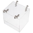 thumbnail image 4 of ROSENICE 1Pack Transparent Acrylic Bird Bathing Box for Small Parrots and Finches 5.1X4.3X5.1in, 4 of 8