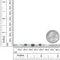 thumbnail image 4 of 925 Silver and 10K Yellow Gold Green Mystic Topaz and London Blue Topaz and White Lab Grown Diamond Bracelet for Women (2.26 Cttw, Gemstone November Birthstone, Oval, Wheat Chain, 6.5 inches), 4 of 5