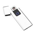 thumbnail image 2 of Encendedor de cigarrillos delgado, sin llama, activado por tacto, plateado, resistente al viento, recargable por USB, 2 of 8