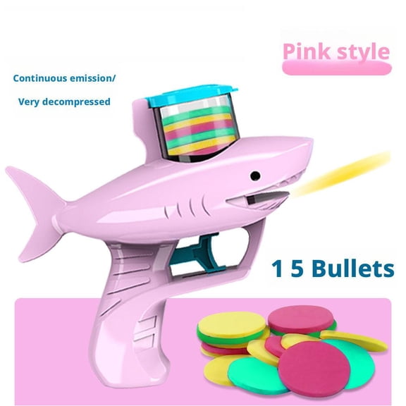SharkTRUE Foam Disc Shooter, Foam Disc Launcher, Summer Activities, Favors Party For Ages 8-12 and