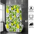 thumbnail image 4 of FREEAMG Bath Curtains Shower Curtain Lemon Fruits Summer Leaves Bathroom Waterproof Machine Washable Fabric Decor Shower Curtains for Bathroom, 66x72in, 4 of 6