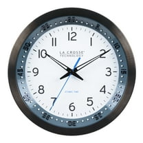 La Crosse Technology 10 Inch Black Chapter Ring Atomic Analog Clock, 404-54667-Int