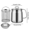 thumbnail image 3 of Large Capacity 304 Stainless Steel Multipurpose Oil Filter Pot Kitchen Fryer Filtration Container, 3 of 8