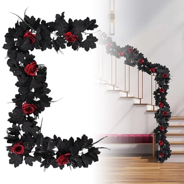 Elegante enredadera de hojas de arce negras para bodas, fiestas y eventos