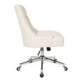 thumbnail image 2 of Amelia Office Chair in Linen Natural Fabric with Chrome Base, 2 of 11