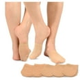 thumbnail image 1 of CHOK TeeHee Womens Seamless Toe Topper Liner Socks 5-Pack with Non-Skid Bottom, 1 of 6