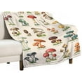 thumbnail image 4 of Mushroom Blanket Mushroom Gifts for Girls Women Mushroom Throw Blanket for Kids Adults Soft Warm Cozy Fleece Blanket for Couch Sofa \u200bBed 60"x80", 4 of 6