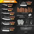 thumbnail image 3 of Butcher Knife Set,DFITO 14 PCS Chef Knife Set with Bag, Hand Forged Kitchen Knife Set Meat Cleaver Boning Knife Viking Knife for Kitchen Camping Outdoor BBQ, 3 of 8