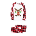 thumbnail image 2 of Baikeli Pyjamas de Noël pour la Famille, Ensemble de Pyjamas Assortis avec Graphique Drôle d'Orignal et de Cerf, Doux, à Carreaux Rouges et Noirs, Manches Longues, Tenue de Nuit, 2 of 5