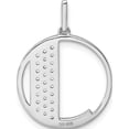 thumbnail image 3 of 14K White Gold Gatsby Diamond Initial J Charm (Width 17.81) - Jbsp, 3 of 5
